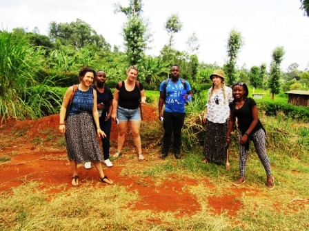 Students on soil fertility group during field work