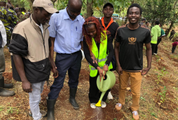 UNGSS mazingira day 2024 Tree planting and watering Exercise.